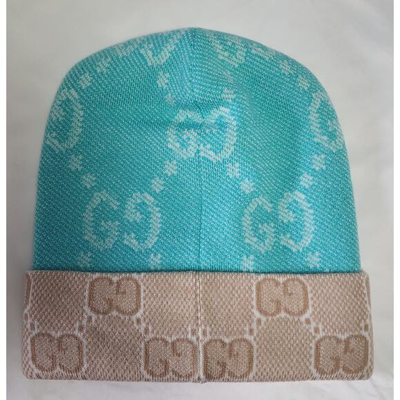 Authentic GUCCI Reversable Wool Jumbo GG Supreme Beanie Hat Cap w tags and bag main image 6